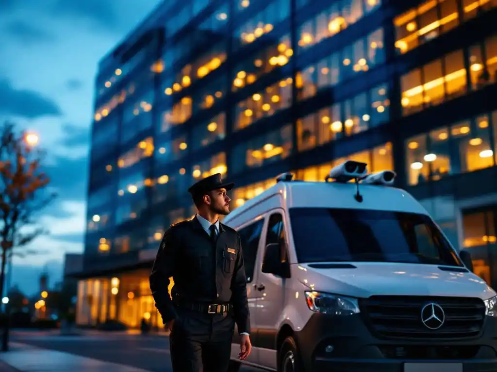 Wat zijn de kosten van mobiele surveillance voor een groot kantoorpand?